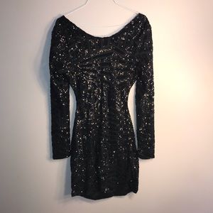 Black sequin dress